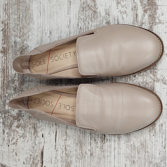 🟥Sole Society Stone Tan Goat Leather Jameson Loafer - Picture 6 of 16